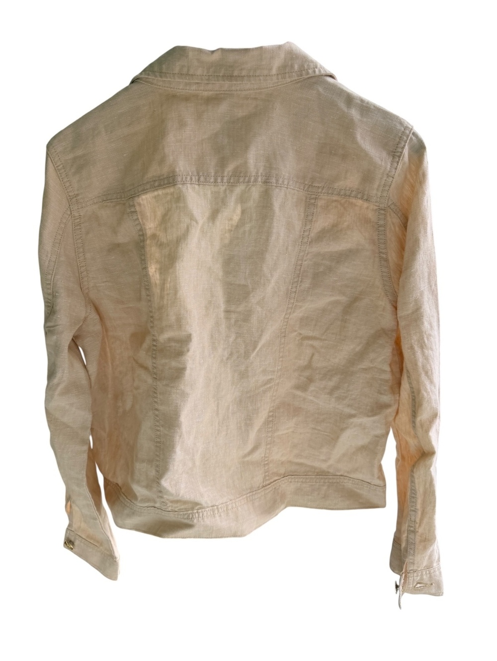 Lilly Pulitzer Beachside Linen Beige Jacket Size L [COPY] - Picture 4 of 7